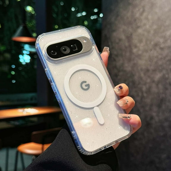 For Google Pixel 10 /10 Pro Case Compatible with MagSafe, Military Grade Drop Protection, Slim Translucent Matte Back Shockproof Anti-Scratch Magnetic Hybrid Rubber Sturdy Phone Case,Clear