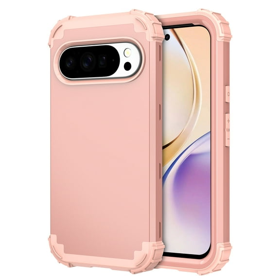 for Google Pixel 10 / 10 Pro Case, Dual Layer Shockproof Lightweight Drop Protection Corner Protection Hybrid Anti-Scratch Durable Phone Case for Google Pixel 10 / 10 Pro, Rosegold