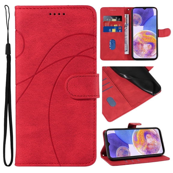 for Google Pixel 10 / 10 Pro Case Wallet for Women, Flip Folio Cover with PU Leather Kickstand Credit Card Holder Slots Magnetic Wrist Strap Protective Case for Google Pixel 10 / 10 Pro, Red