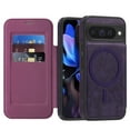 thumbnail image 1 of For Google Pixel 10 /10 Pro Magnetic Phone Case,Compatible with Mag-safe,Built-in RFID Blocking Card Slots,Premium PU Leather Flip Shockproof Anti-fall Rugged Thin Fit Phone Case,Purple, 1 of 9
