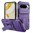 thumbnail image 1 of for Google Pixel 10 /10 Pro Phone Case with Sliding Camera Cover, Military Grade Shockproof Protection Mobile Case with Kickstand & Matte Textured Rugged TPU PC Protective Hybrid Cover, Purple, 1 of 9