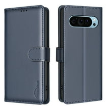 for Google Pixel 10 / 10 Pro Wallet Case, with [RFID Blocking] Card Slots Strong Magnetic PU Leather Flip Fold Protective Adjustable Kickstand Phone Case for Google Pixel 10 / 10 Pro - Blue