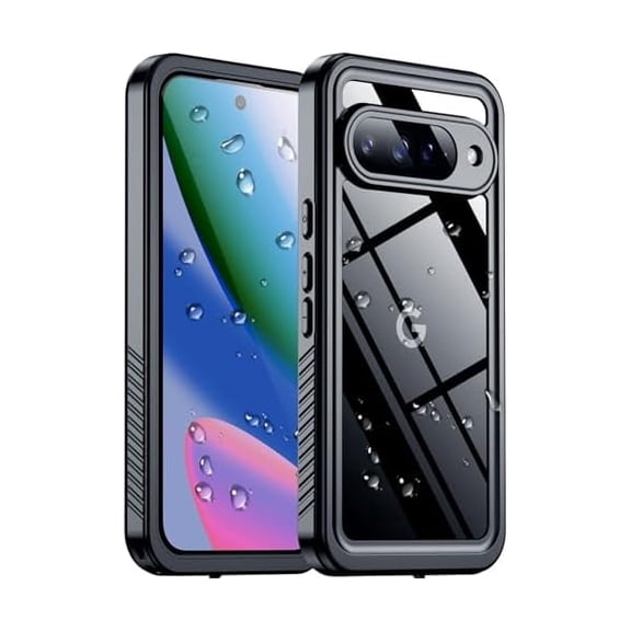 for Google Pixel 10 Case Waterproof, [12FT Military-Grade Drop Protection] [IP68 Water Resistance] [Privacy Screen Protector] Full Body Protection Phone Case-Black