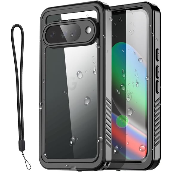 for Google Pixel 10 Case Waterproof, Clear Built-in Screen Protector Water Proof Shockproof Dustproof Snowproof Full Body Rugged Transparent Underwater Phone with Lanyard
