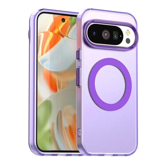 For Google Pixel 10 Pro 6.3" Case ,[Compatible with MagSafe] Cute Candy Color Drop Protection Slim Anti-Slip Shockproof Magnetic Phone Case,Purple ,For Google Pixel 10 Pro