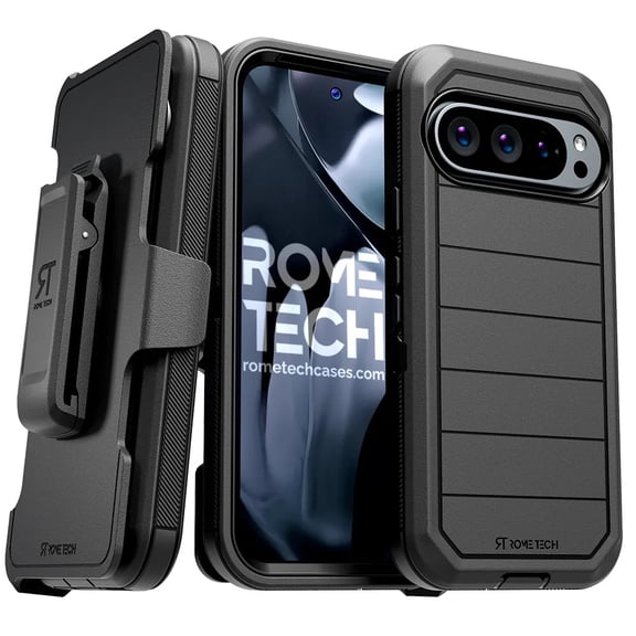 Defender Case for Google Pixel 10 Pro XL with Belt Clip, Kickstand, Dual-Layer, Black