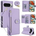 thumbnail image 1 of For Google Pixel 10 Pro XL / 9 Pro XL 6.8-inch RFID Blocking Protective Purse Wallet Case For Women Men Multi-Card Slots Zipper Pocket Detachable Shoulder Strap And Wrist Strap,Shockproof Phone Case, 1 of 8