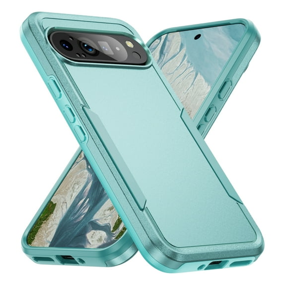 for Google Pixel 10 Pro XL Case, Dual Layers Shell Hard PC + Soft TPU Back Shell Heavy Duty Military Drop Protection Rugged Shockproof Hybrid Case for Google Pixel 10 Pro XL, Green