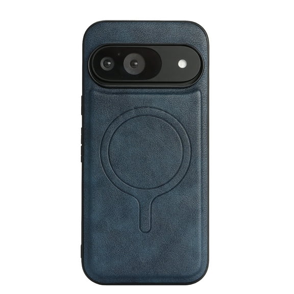 for Google Pixel 10 Pro XL Case, Premium PU Leather TPU Case, Compatible with Magsafe, Ultra Slim Non-Slip Anti-Scratch Shock-Absorbent Phone Cover for Google Pixel 10 Pro XL, Blue