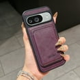 thumbnail image 1 of for Google Pixel 10 Pro XL Detachable Magnetic Card Bag + Back Phone Case, Men Women Premium PU Leather Classic Ultra Slim Drop Protective Durable Phone Cover for Google Pixel 10 Pro XL, Darkpurple, 1 of 9