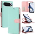 thumbnail image 1 of For Google Pixel 10 Pro XL RFID Blocking Protective Purse 2-in-1 Detachable Bicolor Wallet Case Magnetic Flip Cover Multi-Card Slots Pocket With Wrist Strap Phone Case,Green,For Pixel 10 Pro XL, 1 of 7