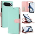 thumbnail image 1 of For Google Pixel 10 Pro XL RFID Blocking Protective Purse 2-in-1 Detachable Bicolor Wallet Case Magnetic Flip Cover Multi-Card Slots Pocket With Wrist Strap Phone Case,Green,For Pixel 10 Pro XL, 1 of 7