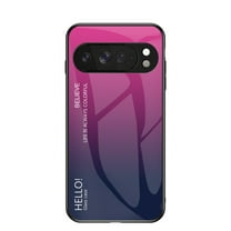 for Google Pixel 10 Pro XL Tempered Glass Case, Micro-Frosted Frame Lightweight Slim Shockproof Anti-Scratch Protective Gradient Phone Cover for Google Pixel 10 Pro XL, Rose