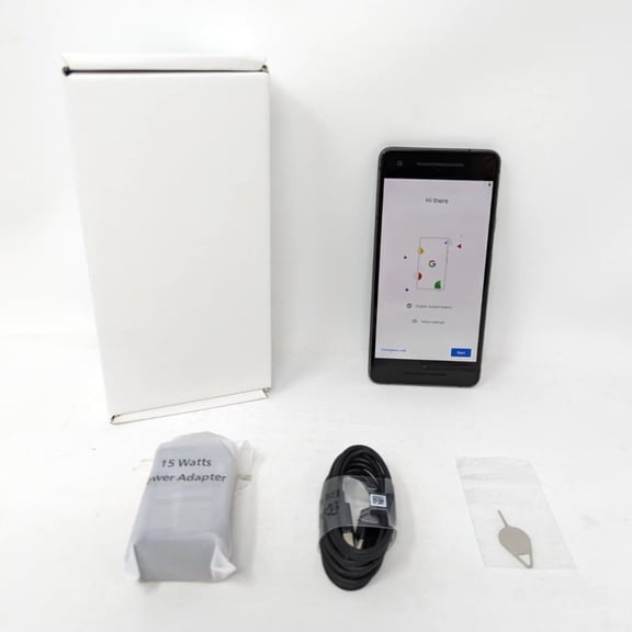 Pre-Owned Google Pixel 2 64GB G011A Factory Unlocked 5" AMOLED Display 4GB RAM 12.2MP Smartphone - Just Black (Good)