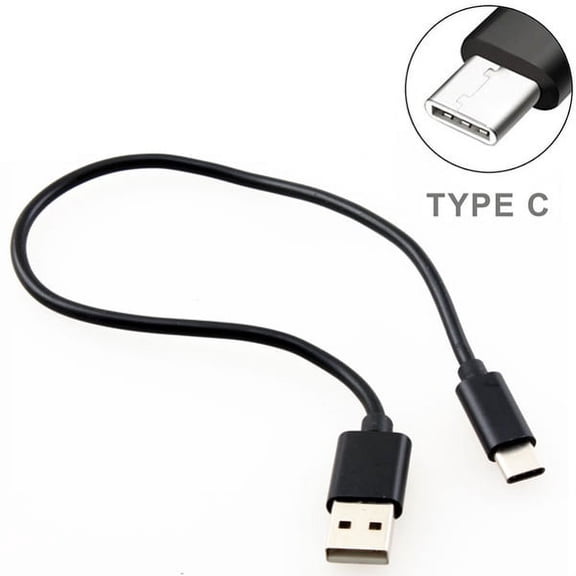 Google Pixel 2 Black Short 1ft Type-C Cable Q3A