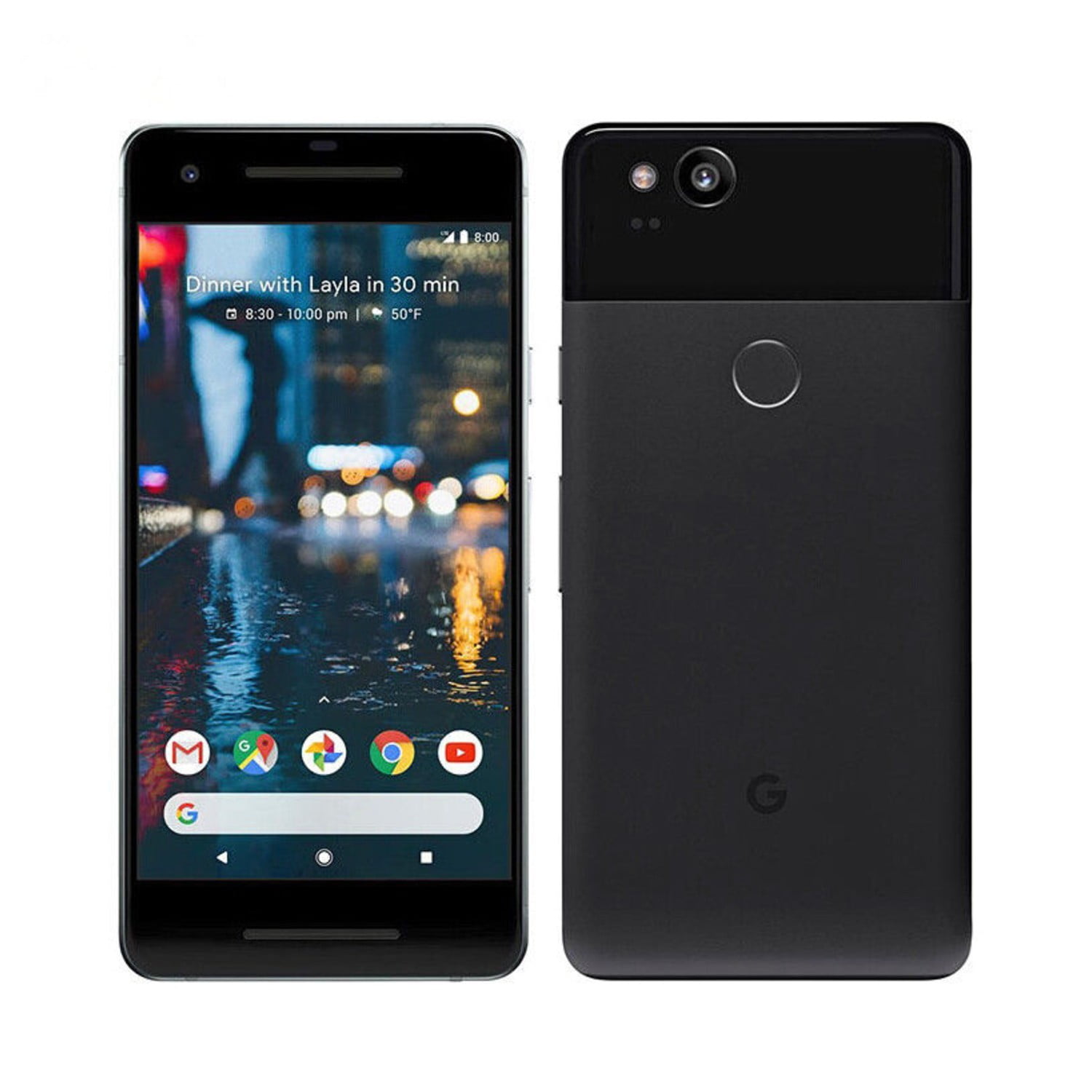 Pre-Owned Google Pixel 2 G011A 64GB Black Factory Unlocked -Grade