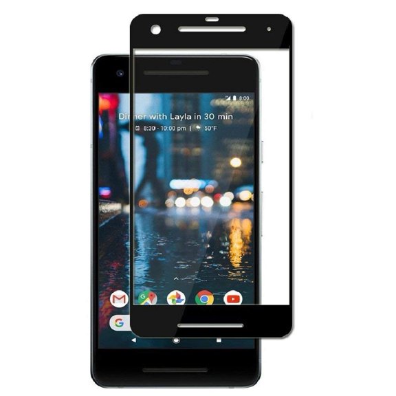 Google Pixel 2 Tempered Glass Screen Protector - 5D Touch Curved Edge Full Cover Bubble Free Case Friendly 9H Hardness HD Clear M4W for Google Pixel 2