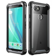 Google Pixel 2XL case, i-Blason [Ares] Full-Body Rugged Clear Bumper Case with Built-in Screen Protector for Google Pixel 2 XL 2017 Release (Black)