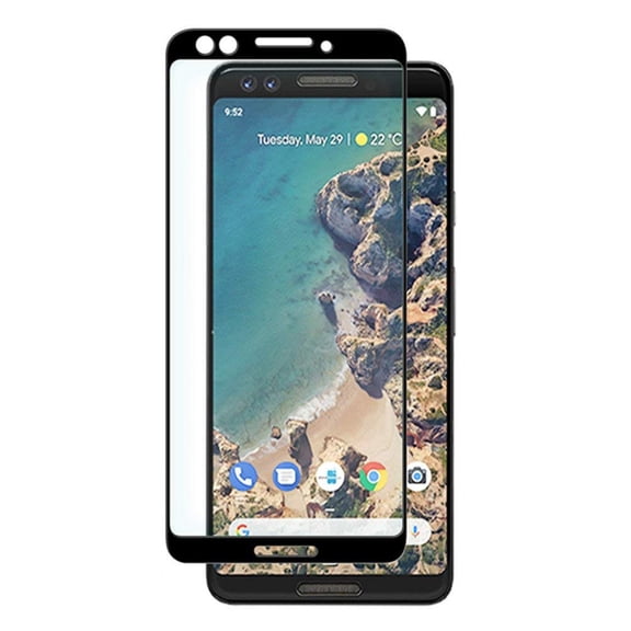 Google Pixel 3 Tempered Glass Screen Protector - 5D Touch Curved Edge Full Cover Bubble Free Case Friendly 9H Hardness HD Clear J2Z for Google Pixel 3