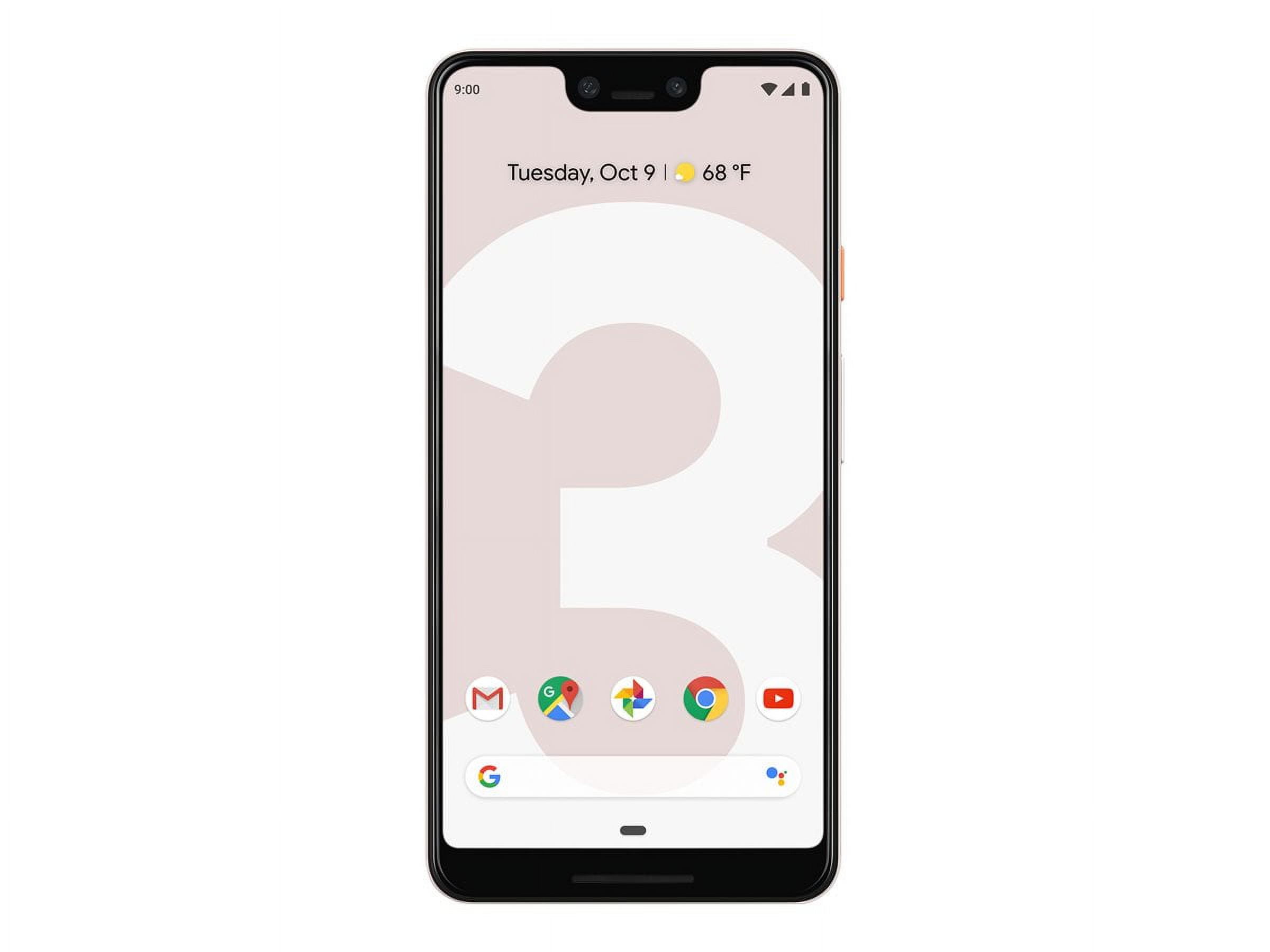 Google Pixel 3 XL 64GB Unlocked Smartphone 6.3" QHD+ Display 4GB RAM Not Pink - Qualcomm Snapdragon 845 Octa-core - Secured with Titan M Security Chip - Bluetooth 5.0 LE - 4G - Android 9.0 Pie Op