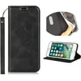 thumbnail image 1 of Google Pixel 3 XL Case with Wrist Strap, Classic PU Leather Wallet Case Slim Flip Folio with Card Holder,Kickstand Feature Magnet Closure Case Cover for Google Pixel 3 XL 6.3",Black, 1 of 14
