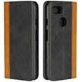 thumbnail image 1 of for Google Pixel 3 XL Wallet Case,Premium PU Leather Flip Folio Case with Card Slot,Kickstand Holder Magnetic Closure [TPU Shockproof Interior Protective Case] for Pixel 3 XL,Black+Khaki, 1 of 1