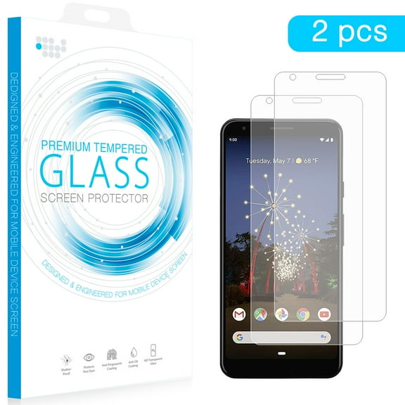 Google Pixel 3A [2 Pack] Tempered Glass Screen Protector Round Edges 0.26MM Arcing [9H Hardness] [HD Clear] [Anti-Scratch] [Case Friendly] Glass Screen Protector Film Guard for Google Pixel 3a [5.6"]
