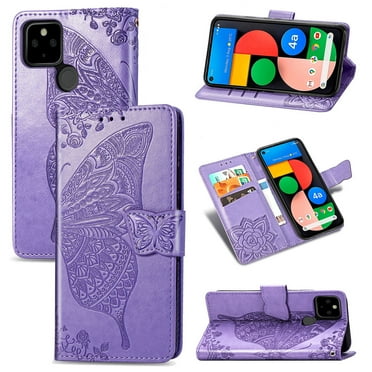Google Pixel 3a Case, Google Pixel 3a Wallet Folio Case Magnetic Closure RFID Blocking Card Slots Kickstand Shockproof Absorption Double Protection Case for Google Pixel 3a,Lightpurple