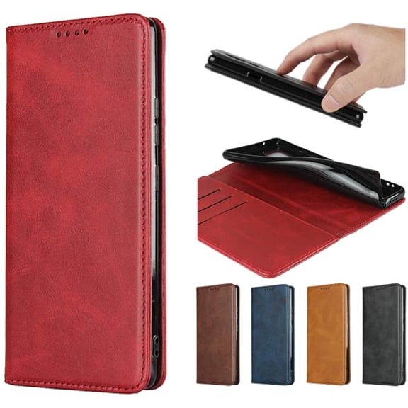 for Google Pixel 4 Wallet Case,Premium PU Leather Flip Folio Case with Card Slot,Stand Holder and Magnetic Closure [TPU Shockproof Interior Protective Case] for Google Pixel 4,Red