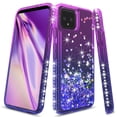 thumbnail image 1 of Google Pixel 4 XL Case, Kaesar Rhinestone Quicksand Flowing Liquid Floating Ultra Thin Shock Absorption Clear TPU Case for Google Pixel 4 XL (Blue/Purple), 1 of 5