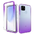 thumbnail image 1 of Google Pixel 4a with 5G Case, Rosebono Full-Body Rugged Ultra Transparency Hybrid Protective Case With Built-in Screen Protector Google Pixel 4a 5G Version (Purple), 1 of 5