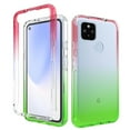 thumbnail image 1 of Google Pixel 4a with 5G Case, Rosebono Full-Body Rugged Ultra Transparency Hybrid Protective Case With Built-in Screen Protector Google Pixel 4a 5G Version (Red/Green), 1 of 5