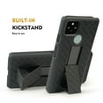 thumbnail image 1 of for Google Pixel 4a 5G (NOT FIT Pixel 4A) Temper Glass Holster Case Slim Shell Shock Absorption Kickstand Armor Case with Belt Swivel Clip Holster Cover (Black), 1 of 4