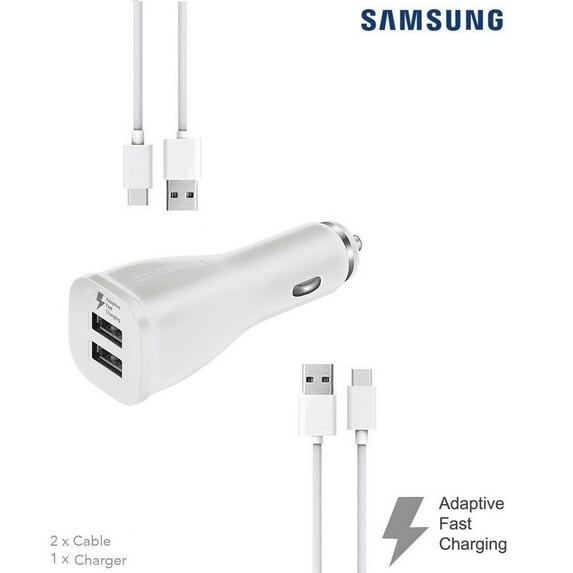 for Google Pixel 4a Charger! Adaptive Fast Charger Kit [1 Dual Port Car Charger + 2 Type-C Cables] True Digital Adaptive Fast Charging uses dual voltages for up to 50% faster charging!