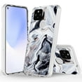 thumbnail image 1 of Google Pixel 5 Case, Rosebono Bling Glitter Sparkle Black and White Marble Graphic Fashion Cute Colorful Skin Cover Shockproof Case for Google Pixel 5, 1 of 5