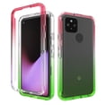 thumbnail image 1 of Google Pixel 5 Case, Rosebono Full-Body Rugged Ultra Transparency Hybrid Protective Case With Built-in Screen Protector Google Pixel 5 Version (Red/Green), 1 of 5