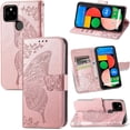 thumbnail image 1 of for Google Pixel 5A 5G Wallet Case, 3D Butterfly Embossing Slim Flip PU Leather Phone Case Magnetic Closure Credit Card Slots Holder Cover for Google Pixel 5A 5G HZD Rose Gold, 1 of 8