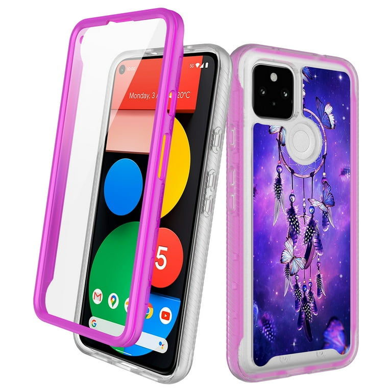 Google Pixel 5a Case With Built-in Screen Protector, Rosebono