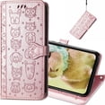thumbnail image 1 of for Google Pixel 6 (6.4 Inch) Cartoon Cute Wallet Case,Cat Dog Style Flip Phone Cover with ID Card Holder PU Leather Cases for Google Pixel 6 MG Rose Gold, 1 of 15