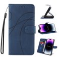 thumbnail image 1 of for Google Pixel 6 Case, Vintage Embossed Phone Case Wallet Card Holder PU Leather Stand Flip Case Wrist Strap Magnetic Closure Shockproof Protective Cover for Google Pixel 6, Darkblue, 1 of 7