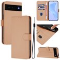 thumbnail image 1 of for Google Pixel 6 Case Wallet with Card Holder,PU Leather Anti-fall Thin Fit Phone case for Women Men,Kickstand,flip Shockproof Cover with Credit Card Slots and Wrist Strap,Nude, 1 of 11