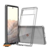 For Google Pixel 6 Crystal Clear Back Panel + TPU Bumper Hybrid Ultra Thin Slim Hard Shockproof Defender Anti-Drop Crystal Phone Case Cover by Xpression