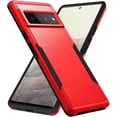 thumbnail image 1 of Google Pixel 6 Pro Case Heavy-Duty Shockproof Military-Grade Wireless Charging Support Phone Case for Google Pixel 6 Pro(2021) 6.67"(Red/Black), 1 of 14