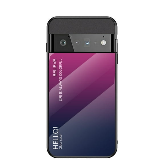 for Google Pixel 6 Pro Case [Military Grade Shockproof] Stylish Tempered Glass Back Luxury Slim Protective Two Layers Hard PC+Soft Silicone Rugged Women Men Anti-Scratch Cover,Rose