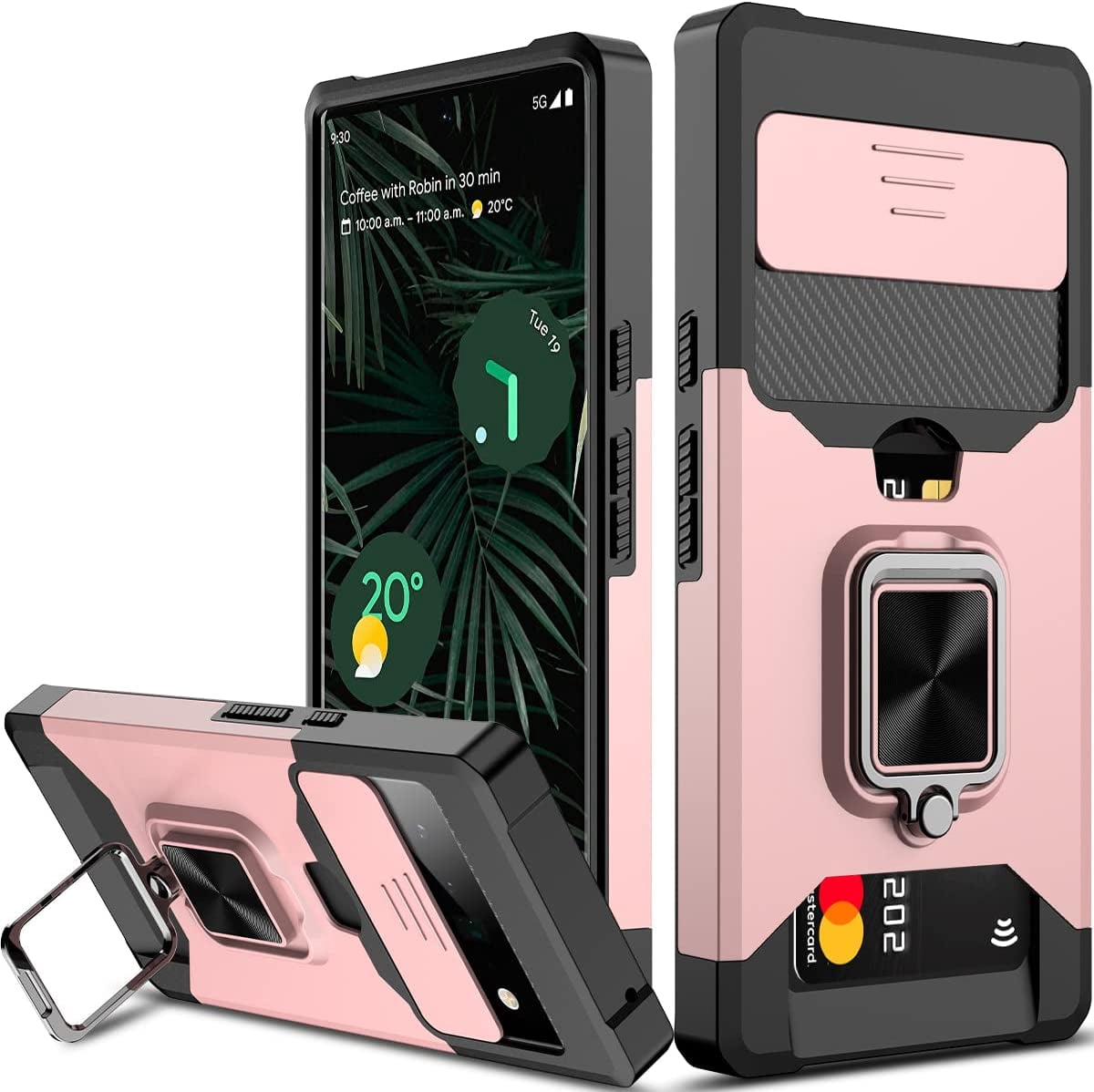 for Google Pixel 6 Pro Case with Sliding Camera Cover Heavy Duty ...