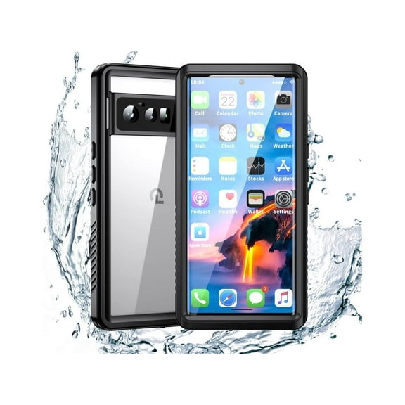 Google Pixel 6 Pro Case, Waterproof Shockproof Clear Protective Case with Built-in Screen Protector, Full Body Case Slim Cover for Pixel 6 Pro 6.71 Inches
