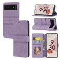 thumbnail image 1 of for Google Pixel 6 Pro Flip Case, Premium PU Leather Folio Flip with Design Card Slots Wrist Strap Shockproof Kickstand Magnetic Protective Girls Cover for Google Pixel 6 Pro, Lightpurple, 1 of 11