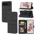 thumbnail image 1 of for Google Pixel 6 Pro Flip Case, Premium PU Leather Folio Flip with Design Card Slots Wrist Strap Shockproof Kickstand Magnetic Protective Girls Cover for Google Pixel 6 Pro, Black, 1 of 11