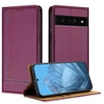 thumbnail image 1 of for Google Pixel 6 Pro Slim Case with Card Holder, Premium PU Leather Wallet Case with Flip Card Slots Kickstand & Magnetic Closure for Google Pixel 6 Pro, Purple, 1 of 6