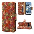 thumbnail image 1 of for Google Pixel 6 Pro Wallet Case with Lanyard for Women Girls, Flower Pattern Design PU Leather Flip Cover with Card Slots Kickstand Full Body Protective Case for Google Pixel 6 Pro, Red, 1 of 7